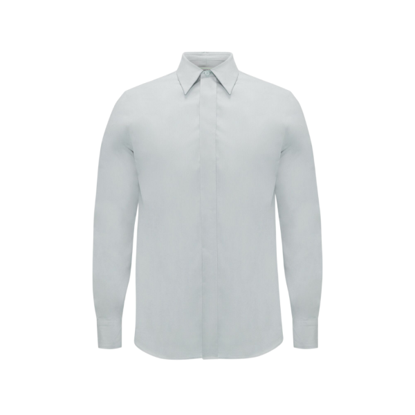 Chemise ALEXANDER MCQUEEN Popeline coton épaules Tombantes Bleu Nuage