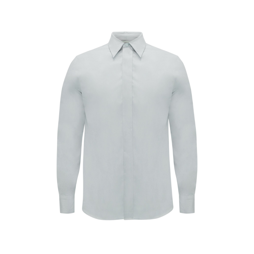 Chemise ALEXANDER MCQUEEN Popeline coton épaules Tombantes Bleu Nuage