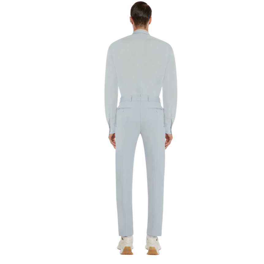 Chemise ALEXANDER MCQUEEN Popeline coton épaules Tombantes Bleu Nuage