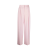 Pantalon ample plissé taille haute laine rose