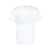 t-shirt col rond jersey coton blanc imprimé graphique pastel