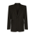 blazer bouton laine noire à fines rayures tennis craie