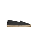 Espadrilles en cuir noir logo