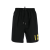 Short de bain noir imprimé ICON jaune