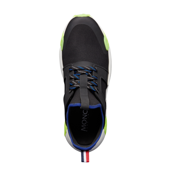 Sneakers baskets MONCLER Lunarove noir semelle jaune fluo