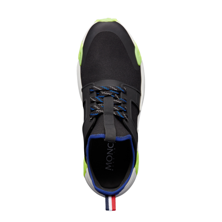 Sneakers baskets MONCLER Lunarove noir semelle jaune fluo