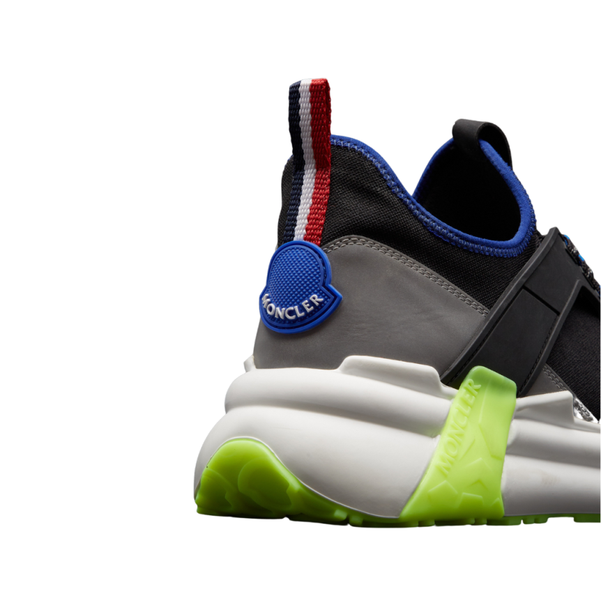 Sneakers baskets MONCLER Lunarove noir semelle jaune fluo