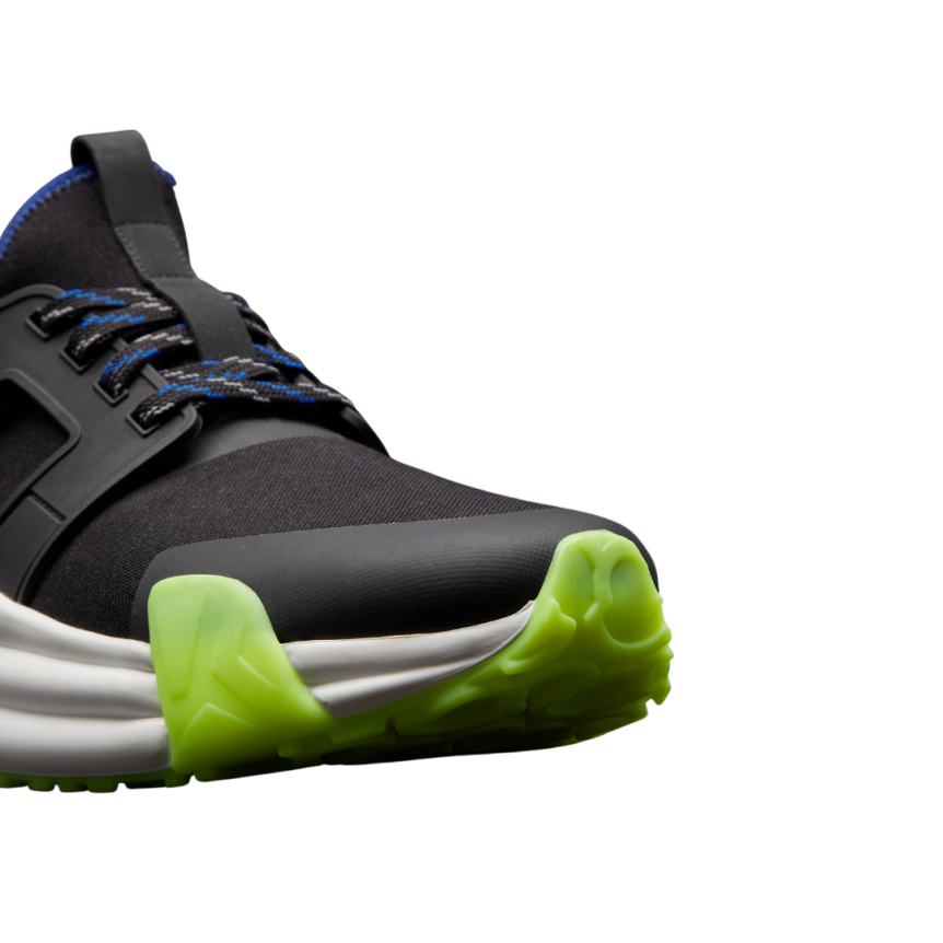 Sneakers baskets MONCLER Lunarove noir semelle jaune fluo