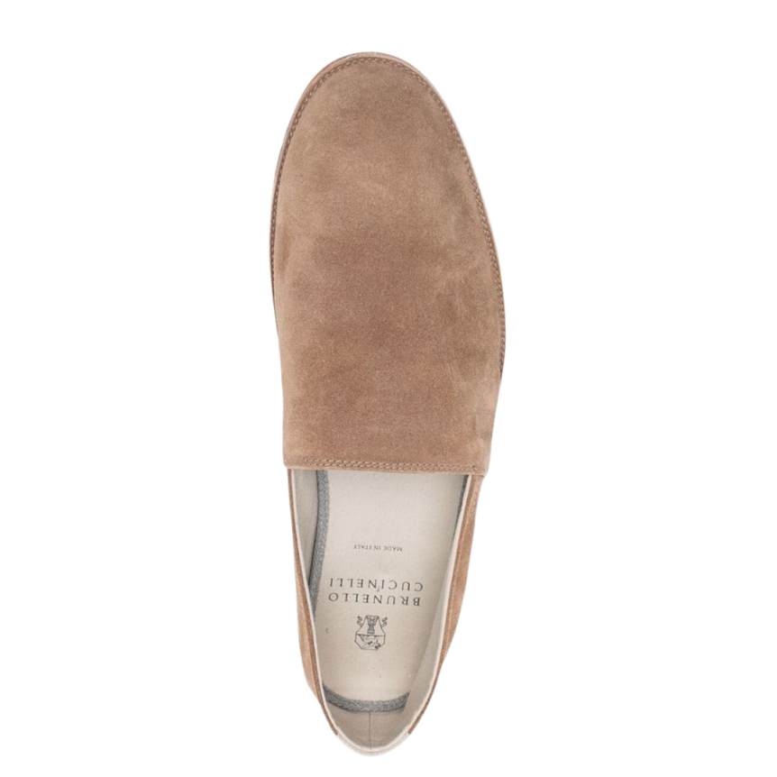 Espadrilles Babouche BRUNELLO CUCINELLI Daim beige semelle crêpe