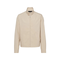 Blouson Bomber coton beige logo triangle Dos