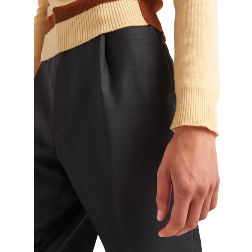 Pantalon PRADA laine mohair noire