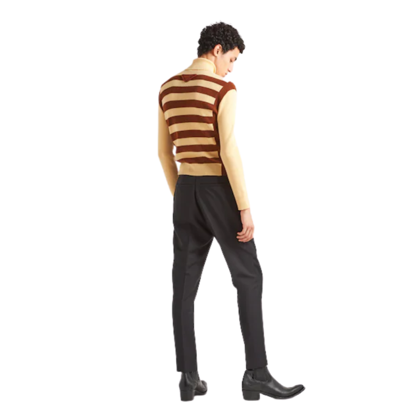 Pantalon PRADA laine mohair noire