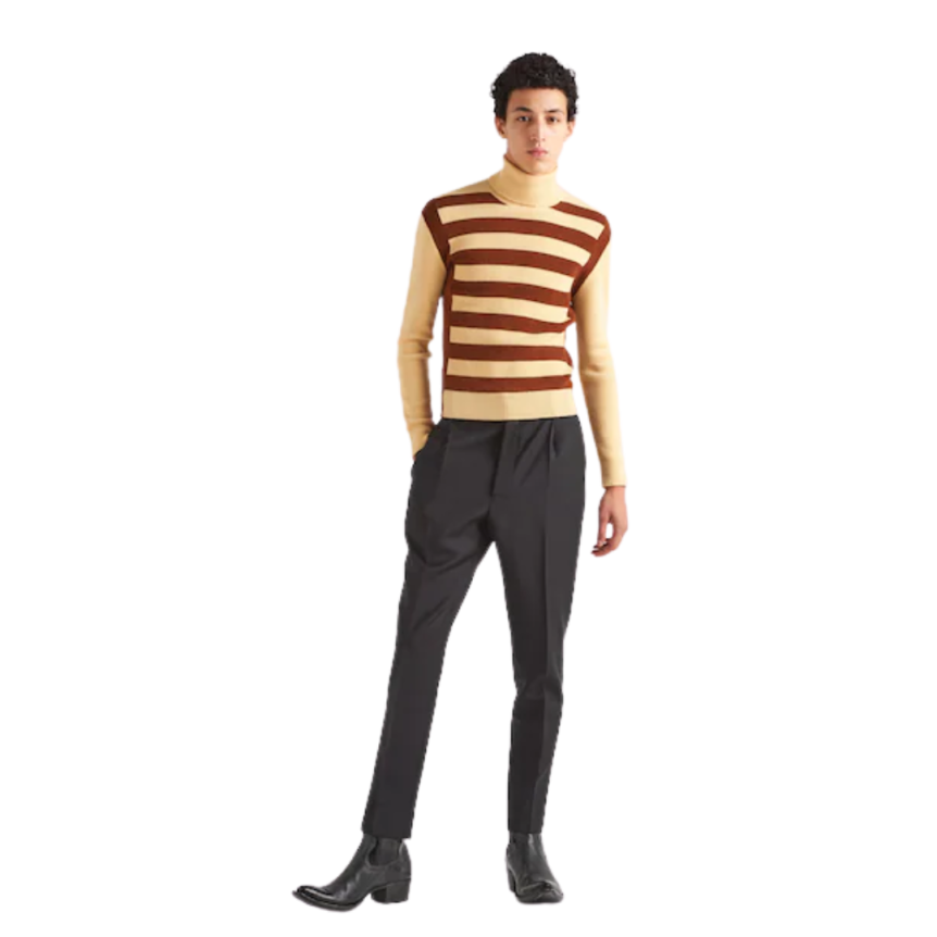 Pantalon PRADA laine mohair noire