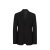 Veste droite laine mohair noire logo triangle dos