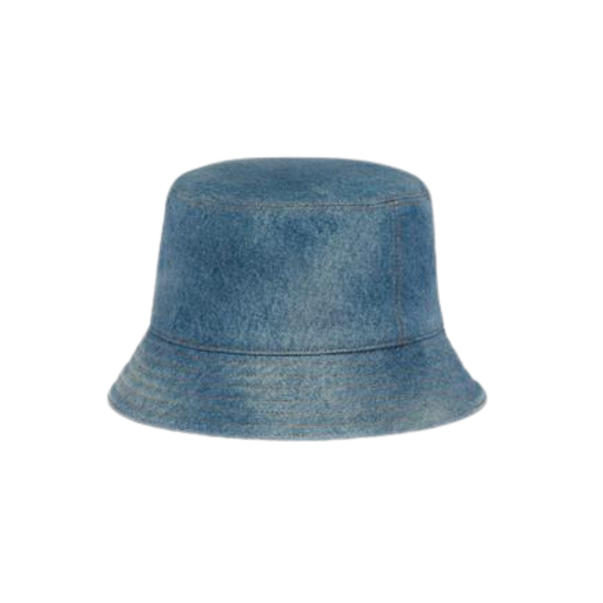 Bob PRADA jeans denim bleu délavé logo triangle métal