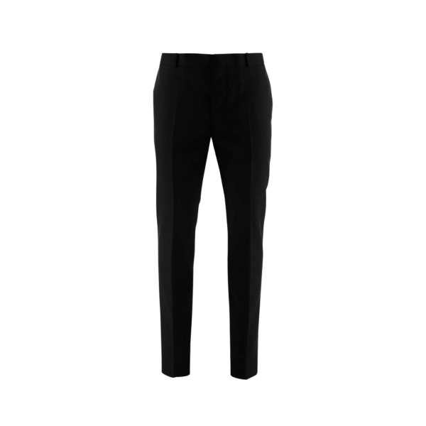 Pantalon cigarette ALEXANDER MCQUEEN slim laine mohair noir