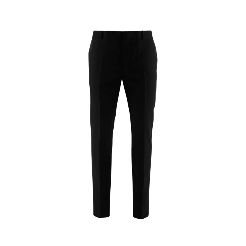 Pantalon cigarette ALEXANDER MCQUEEN slim laine mohair noir