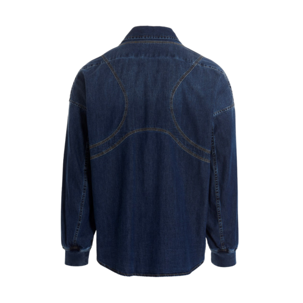 chemise en jean ALEXANDER MCQUEEN boutonnée manches longues denim coton bleu