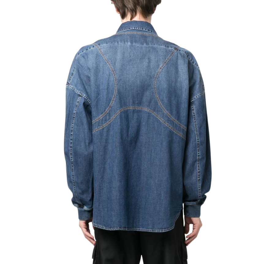 chemise en jean ALEXANDER MCQUEEN boutonnée manches longues denim coton bleu