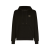 Sweat-shirt à capuche coton noir logo plaque métal