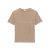 T-shirt col rond coton taupe logo inversé beige