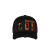 Casquette de Baseball coton noir logo ICON palmiers multicolore