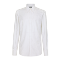 Chemise coupe Martini jacquard de coton blanc monogramme DG