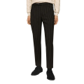 pantalon skinny laine noire à fines rayures