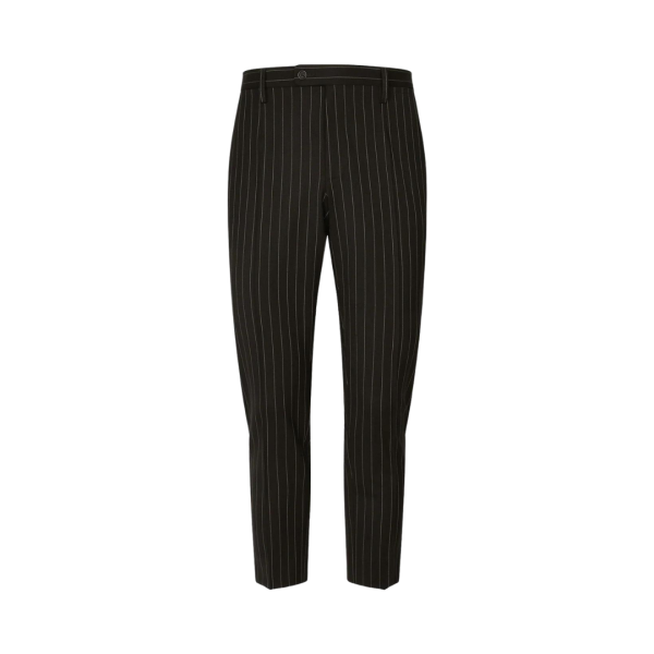 pantalon skinny laine noire à fines rayures Dolce & Gabbana