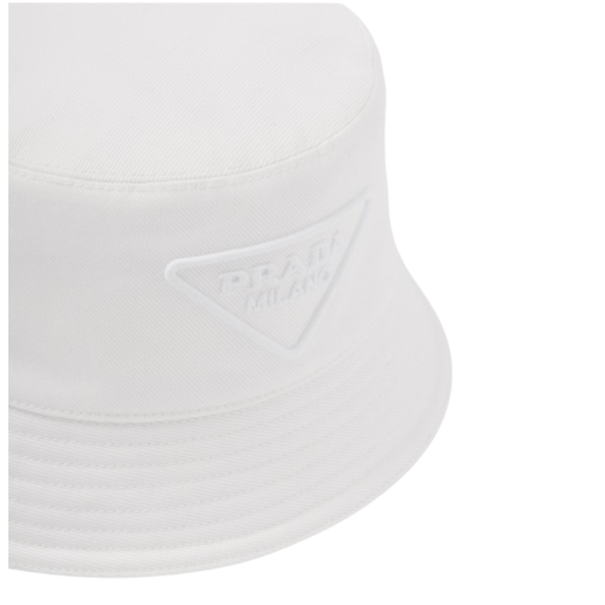 bob PRADA streetwear coton blanc logo brodé