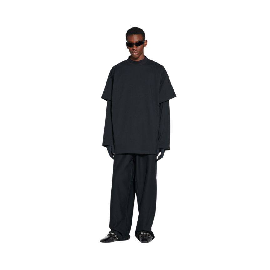 Mule BALENCIAGA Cosy Cagole cuir agneau Arena noir