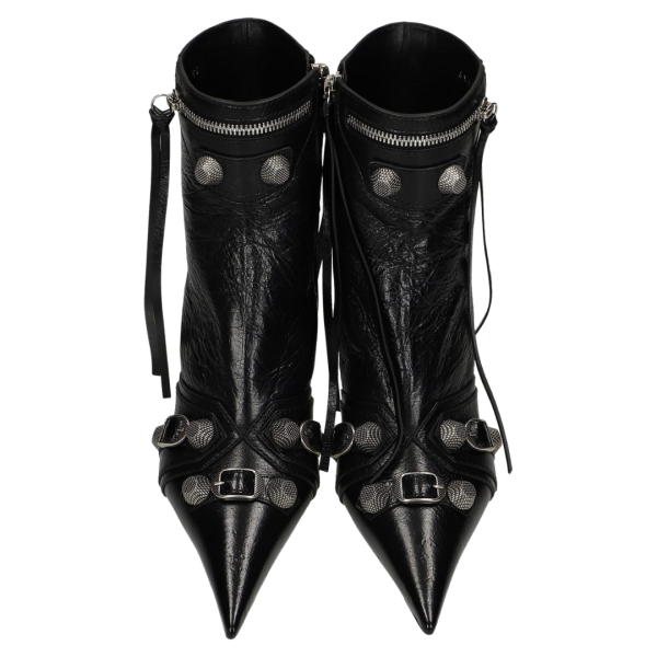 Bottine BALENCIAGA Cagole 70 mm cuir agneau Arena noir