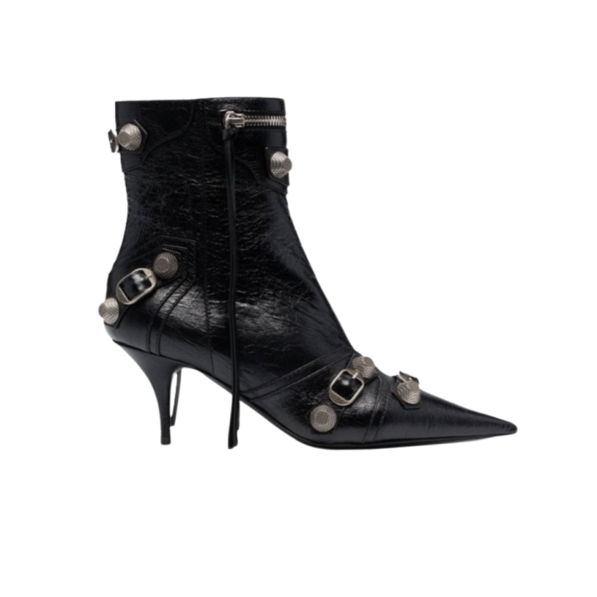 Bottine BALENCIAGA Cagole 70 mm cuir agneau Arena noir