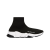 Sneaker Speed En Maille Recyclée noire avec semelle blanche et noire