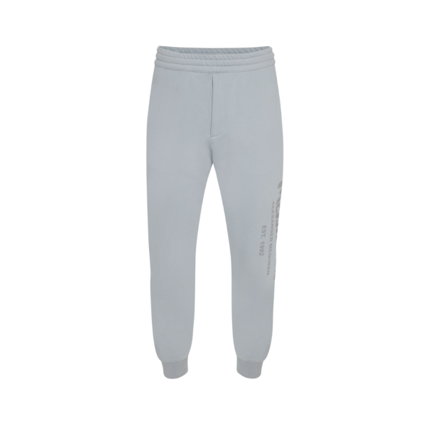 Pantalon Jogging ALEXANDER MCQUEEN coton gris logo graffiti