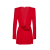 Mini Robe fluide Col V échancré rouge ceinture fleurs