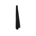 Cravate en soie noire etiquette logo