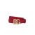 Ceinture fine cuir de veau poli rose fuchsia logo DG doré
