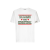 T-shirt col rond coton blanc imprimé Sicilians vert rouge