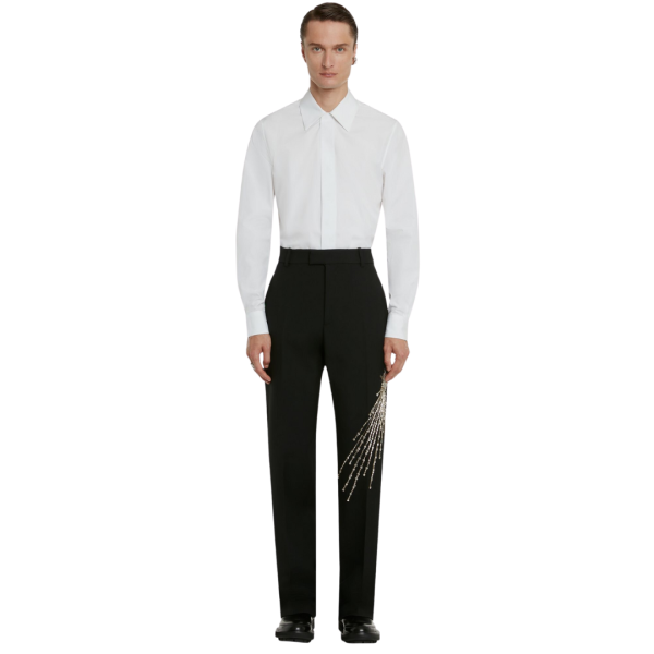 Chemise ALEXANDER MCQUEEN manche longue popeline coton blanc