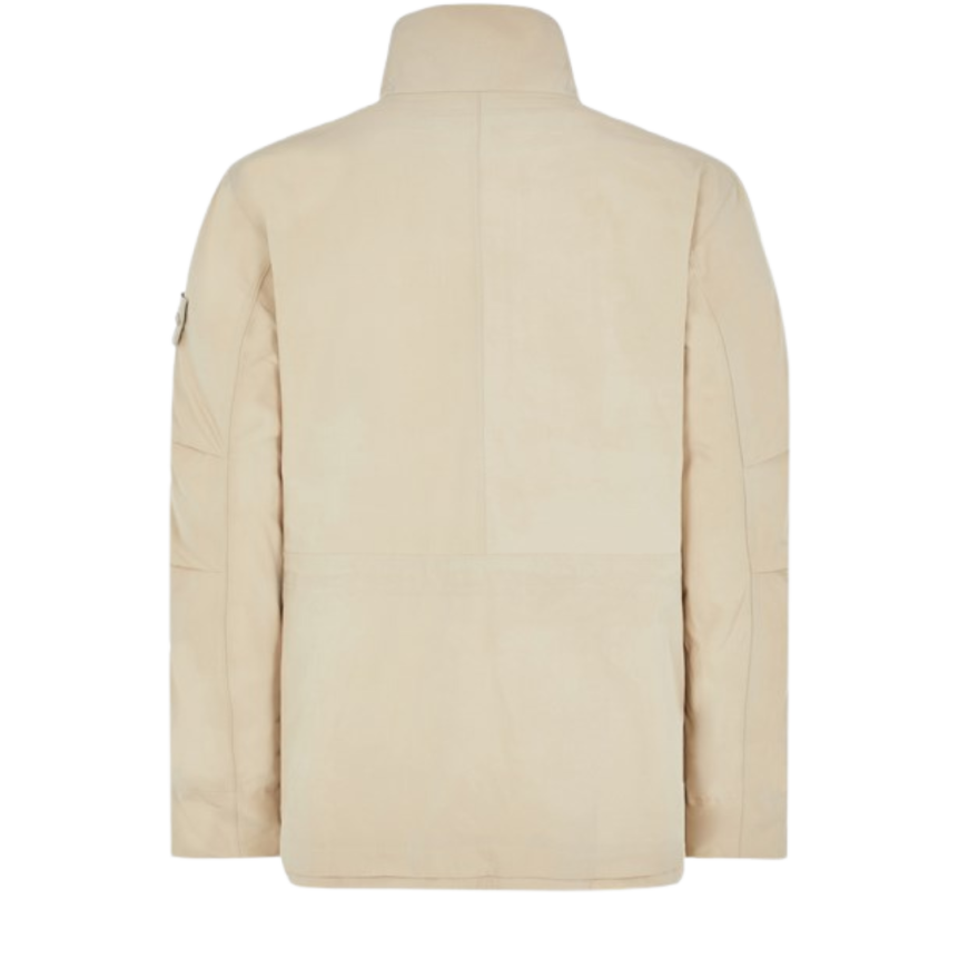 Parka saharienne STONE ISLAND Ghost coton beige patch ton sur ton