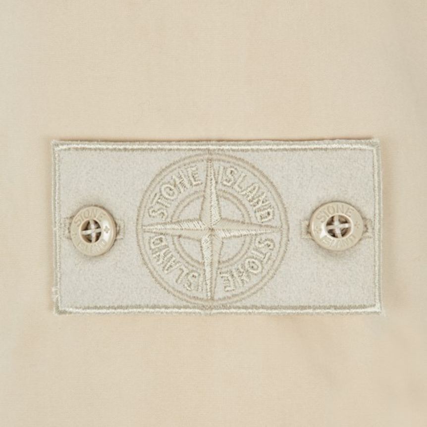 Parka saharienne STONE ISLAND Ghost coton beige patch ton sur ton