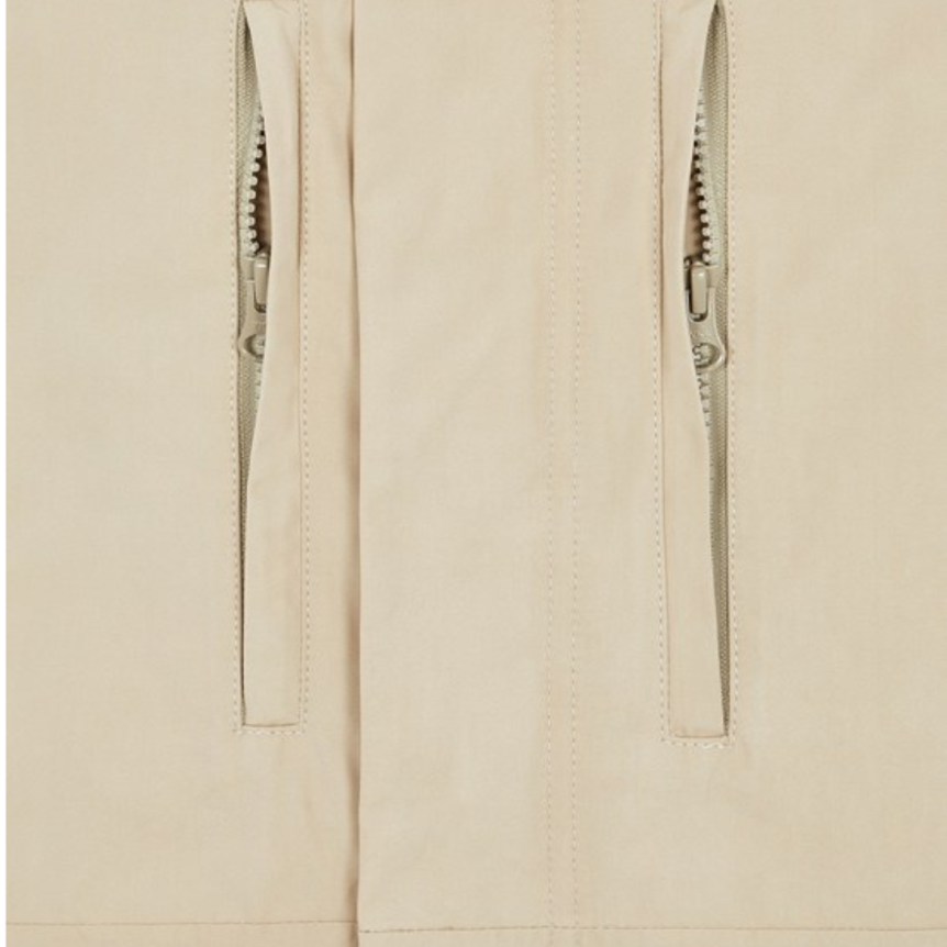 Parka saharienne STONE ISLAND Ghost coton beige patch ton sur ton