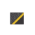 Portefeuille Diagonal à deux volets en tissu gris FF Bande jaune