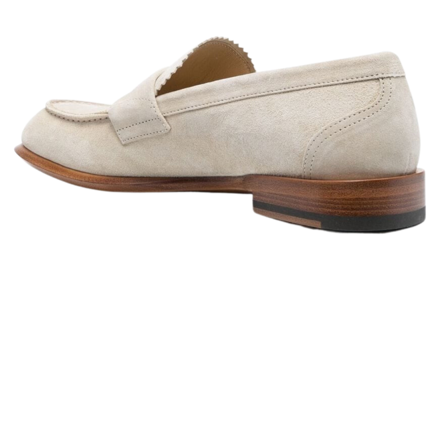 Mocassins ALEXANDER MCQUEEN daim beige plaque logo