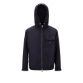 Coupe vent capuche Fuyue bleu marine logo gomme poitrine