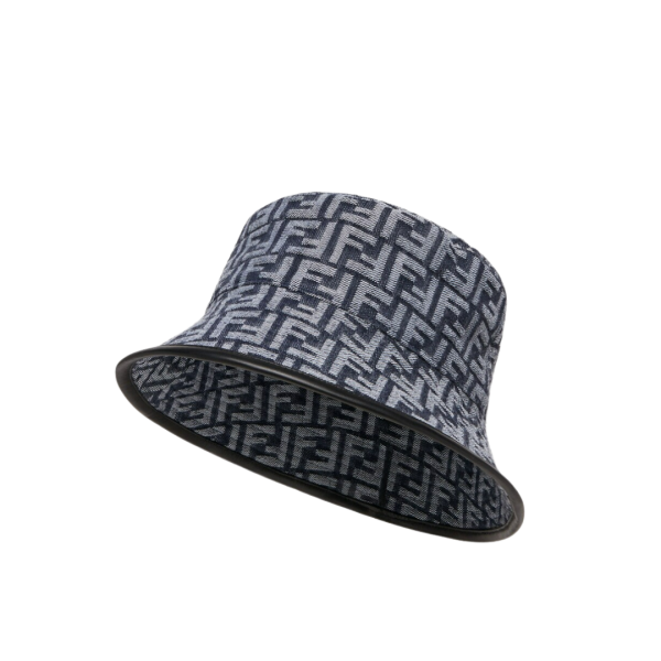 Bob FENDI en denim bleu FF jacquard blanc