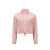 Veste coupe vent Alose capuche rose multi logo blanc