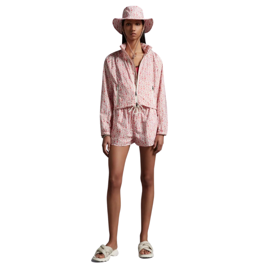 Bob MONCLER rose multi logo blanc corde taupe