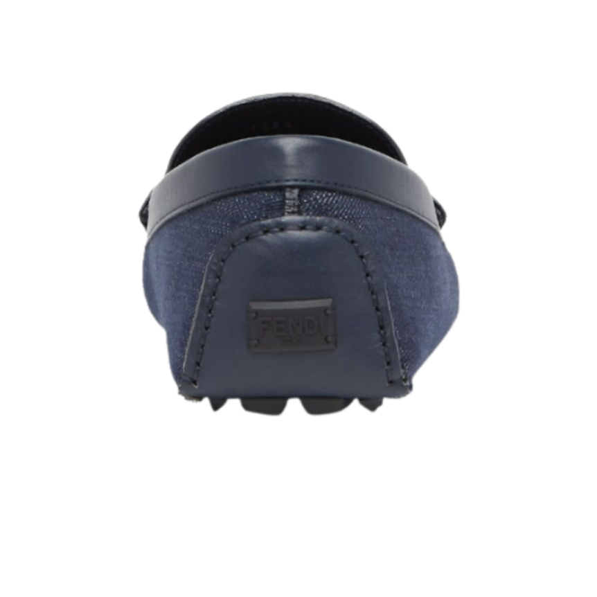 Mocassins driver Fendi O’Lock Denim FF bleu